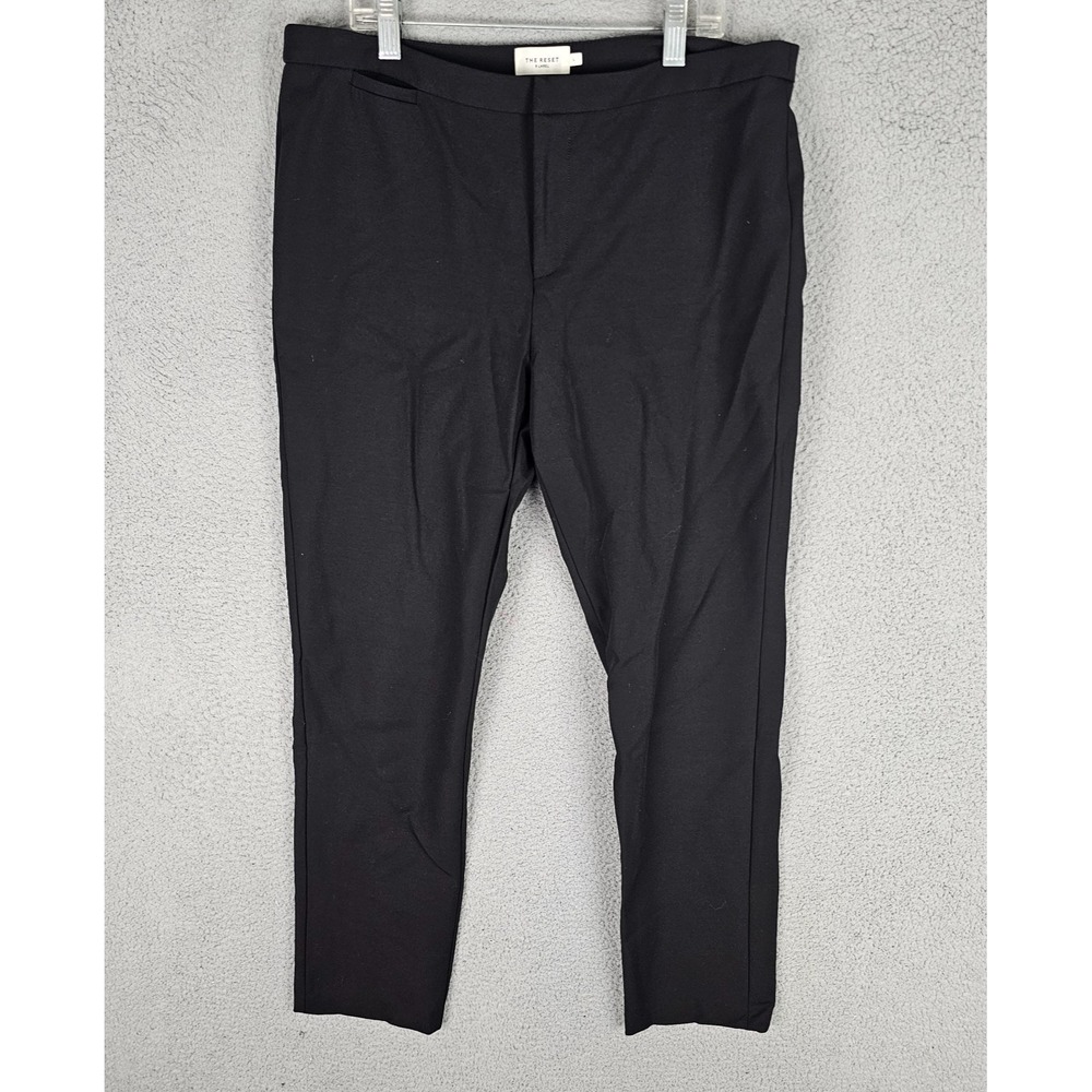 The Reset R Label Pants Womens Large Stretchy Lightweight Mid-Rise Straight Leg